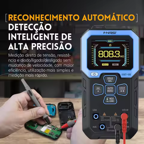 FNIRSI DMT-99 Digital Multimeter 9999 Counts Smart Professional Tester 1000V 10A True RMS Auto Range