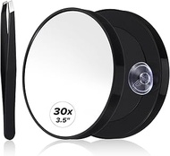 ElevateTech 30X Magnifying Mirror with Suction Cups 3.5 Inch Magnified Makeup Mirror Round Shower Mi