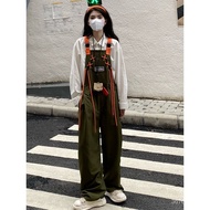 ZZAmerican RetrohiphopWorkwear plus Size Overalls Women's Korean-Style Loose Autumn2023New Ankle-Tied Jumpsuit UPS0