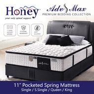 Honey 11 Inch Adv Active 5 Zone Pocketed Spring Mattress / Spinal Support (All Sizes)