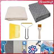 [Flowerhxy1] 5 Pieces Cloth Final Backing Cloth Scraper Brush Cloth for Fabric Thick Backing Fabric