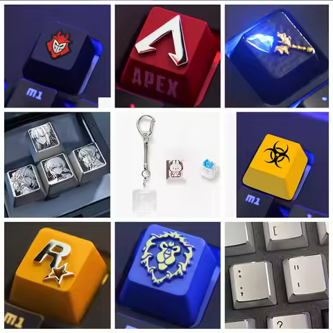 Custom Keycaps 1pc Keycap Game Esports G2 CSGO DOTA PBT Metal Keycaps for Mechanical Keyboard