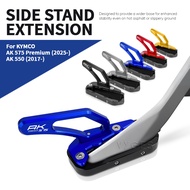 Motorcycle Side Stand Extension Oversized Kickstand Base Extension For KYMCO AK 550 AK550 AK 575 AK5