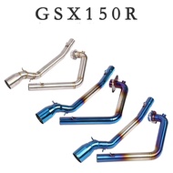 ☈Titanium Alloy Slip On For SUZUKI GSXR150 GSX S150 GSX150R GSXS150 Motorcycle Exhaust Escape Mo bz