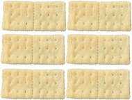 Abaodam Artificial Soda Crackers 6pcs Fake Soda Biscuits Model Simulated Realistic Food Photography Props for Kitchen Home Party Decoration