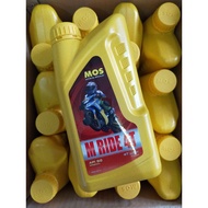 Mos Engine Oil Minyak hitam minyak Engine M Ride M-RIDE 4T SAE40 1L 1Liter 2T 1 Liter ( 1ctn = 12btl