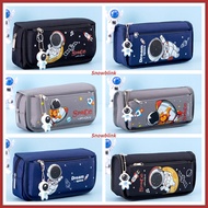 Large Capacity Pencil Case for Kids 2/4 Layers Cute Cartoon Stationery Bag Astronaut Pencil Cases School Suppliers