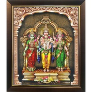 Murugan Valli Deivanai Digital Photo with Lamination and Frame (L307)