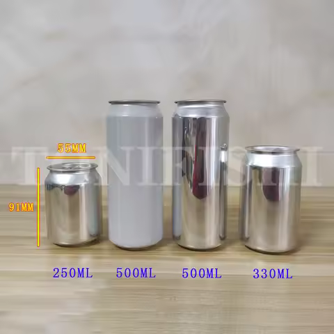 100pcs Can seamer cans cup 55MM aluminum can cups for milk tea shop 250ml 350ml 500ml