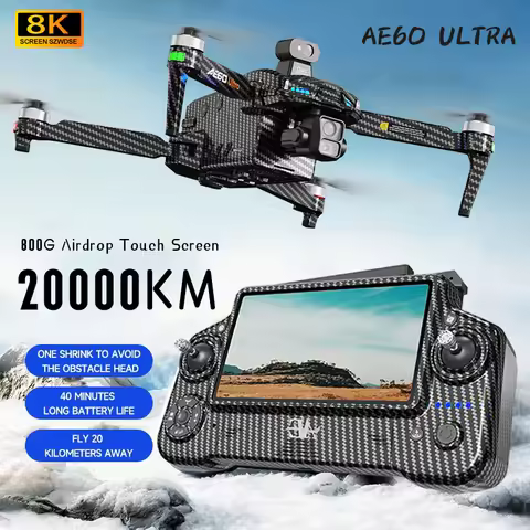 AE60 Ultra Drone 8K Professional 5.8G GPS HD Dual Camera 3-axis Gimbal 20KM Brushless obstacle avoid