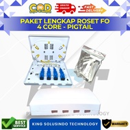 Paket Roset FO 4 Core Lengkap Adapter Dan Pigtail