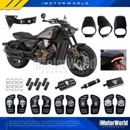 QJMOTOR SRV600V Accessories Headlights Cover LED Brake Light Footrest Brake Pedal Exhaust Protector