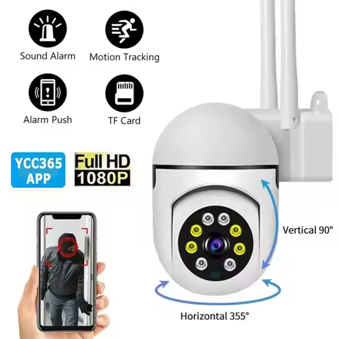 YCC365 Plus Outdoor WiFi Camera AI Human Detection Wireless 1080P IP Surveillance CCTV Security Prot