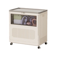 SGLOBFY 127L Large Capacity Storage Box with Movable Wheels Foldable 67.3*64*40CM Toys Basketball Do