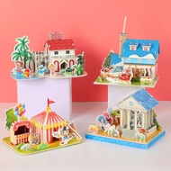 3D House Model Puzzle Set - Car - DIY handmade children's toys - 3D foam assembly model