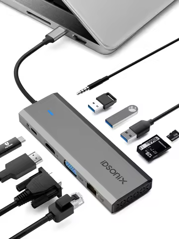 USB C HUB RJ45 2500Mbps Type C USB C HUB Docking Station Adapter with 4K 60HZ HDMI PD 100W for MacBo
