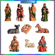 zzz Christmas Crib Figurines Miniatures Ornament Church  Home Decorations