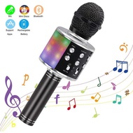 Condenser Wireless Karaoke Microphone Mic Bluetooth For Mobile Cell Phone Do Singing Mikrofon Home System Children DJ Microfon
