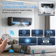 EDON Mini Air Cooling Fan with Spray Wireless Rechargeable Wall & Desktop Use Oil Proof Easy Clean