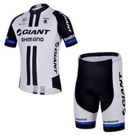 2021 GIANT Bicycle Clothes Mens Bike Clothing Short Sleeve Set Cycling Jersey Team Bike Bicycle Shirt Gel Pad Cushion Shorts Road Ride Wear