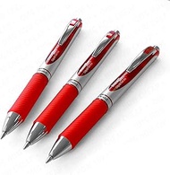 Pentel EnerGel XM BL77 - Retractable Liquid Gel Ink Pen - 0.7mm - 54% Recycled - Red - Pack of 3