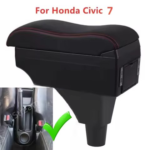 For Honda Civic 7 Generation Armrest Box Central Store Content Car-styling Decoration with Cup Holde