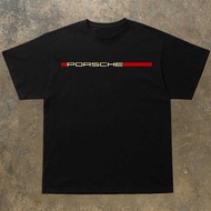 Porsche Cultural Shirt macan 911 718 boxster Outdoor Driving Black Pure Cotton Short Sleeve