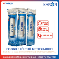 Bộ 3 Lõi Lọc Thô 123 KAROFI - Lõi Số 2 CTO Than Hoạt Tính Dạng Nén (Lưới) Dùng Cho Các Máy Lọc KAROF
