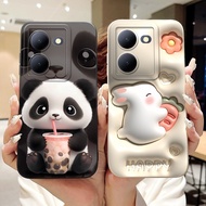 Vivo Y27s Y27 5G Lens Protective Casing Vivo Y27 5G Y27s Cute Panda Cartoon Soft Silicone Case
