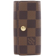 二手LOUIS VUITTONMulticles 4 鑰匙包，4 環，N62631，Damier 帆布，2015 年，棕色，TS1145，按扣，男女通用。