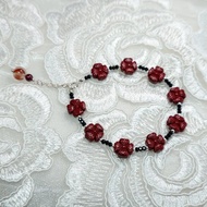 手鍊 朱砂 紫金砂 黑尖晶石 手珠 925銀 寶石 紅石榴石 南紅瑪瑙