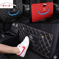 Car Seat Back Protector Cover Organizer With Pocket Leather Auto Seat Back Anti Kick Pad For Mercedes Benz AMG E200 W210 W203 W124 W204 W211 W123 W205 W212 W203 C200 E350 A180 CLA A45 E240 E250 C200 GLC