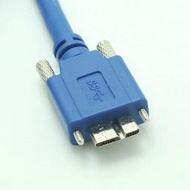 USB3.0A公對MicroB數據線,工業相機連接線,帶螺絲microB 包郵