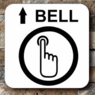 Arrow direction doorbell push sticker