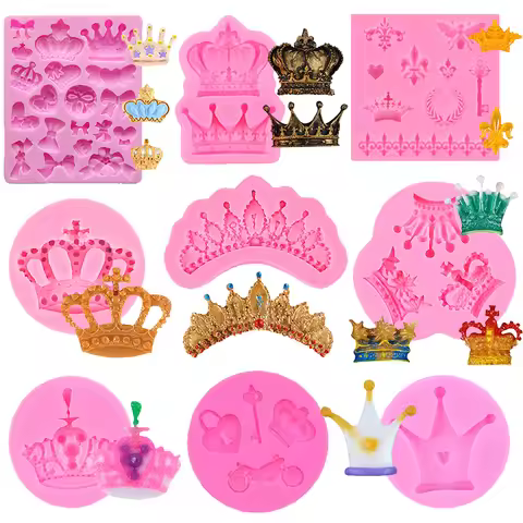 Crown Silicone Resin Mold 3D Crown Cake Decorating Fondant Chocolate Candy Sugarcraft Cupcake Topper