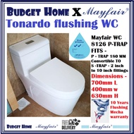 Mayfair tornado flushing Toilet bowl P-trap