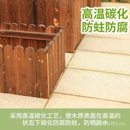 Flower Box Balcony Carbonized Planting Factory Direct Sales Durable Household Outdoor Solid Wood Sim
