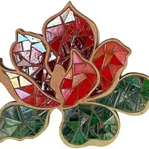 Mosaic Kit Bright Feather Mosaic Kit Crafts Lovers for Adults/Kids Handmade Creative DIY Mosaic Kit 