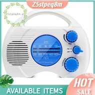 Portable Radio 4-Level Shower Waterproof Radio AM FM Mini Radio Bathroom Radio with Plug-in Card