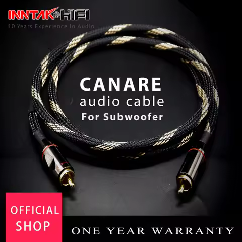 1PCS HIFI CANARE L-4E6S RCA To RCA Subwoofer Audio Cable