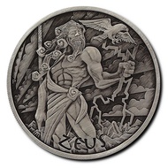 Tuvalu Gods of Olympus Silver Coin 1oz - Zues