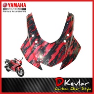 ฝาครอบไฟหน้า R15NEW  ลายพลางแดง-ดำ D-Kevlar Duke Shop   YAMAHA R15 NEW อะไหล่แท้เบิกศูนย์ R15 V3 ALL NEW R15 R15ตัวใหม่  R152018 R15 2017 R15 2020 R15 ของแต่ง