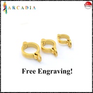 Parrot SS 18k Gold Rose Gold C Hook Ring