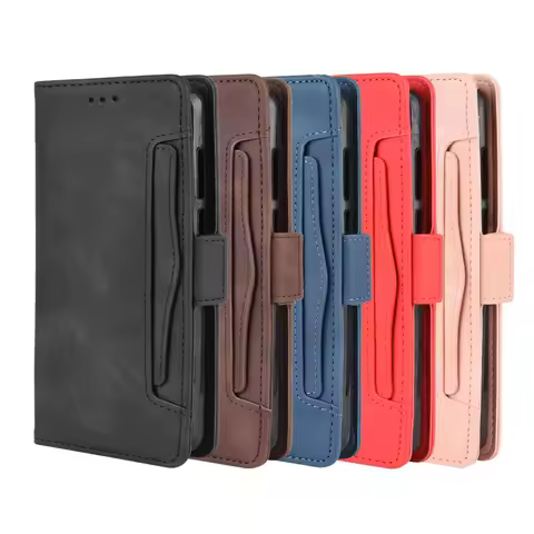 For Motorola One Vision Case Wallet Skin Feel Leather Phone Cover For Motorola OneVision P50 XT1970-