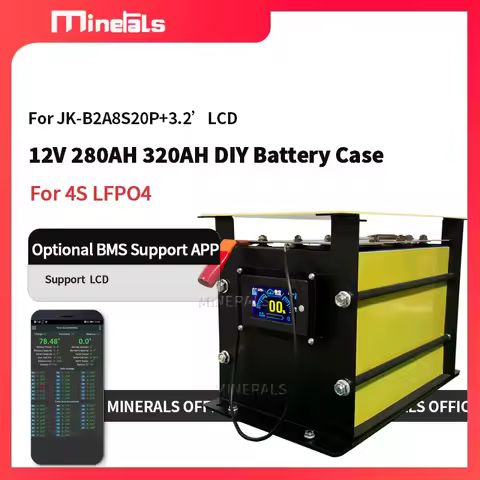 12V DIY Battery Case 4S Kit for EVE Cell 314AH 280AH 304AH LF280K MB31 LF304 JK-B2A8S20P BMS 3.2 LCD