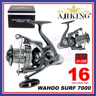 16kg Maxdrag Ajiking reel Wahoo Surf  7000 (6+1BB) Surf Fishing Reel Mesin Pantai TCE Tackles