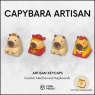 [READY STOCK] Cute Capybara Artisan Keycaps for Mechanical Keyboard Keebs Project