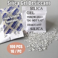 SG Silica Gel Desiccant 100Pcs | Home Moisture Absorber for Clothes, Shoes & Food