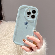 SOFTCASE SILICON CASING MELTING CLEAR SHOCKPROOF FLOWER BLUE FOR XIAOMI REDMI 9 9A 9C 9T 10 4G 10C P