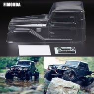 1965 Toyota FJ40 Truck Cab PC Clear Body with Stickers for 1/10 RC Crawler Axial SCX10 Traxxas TRX4 